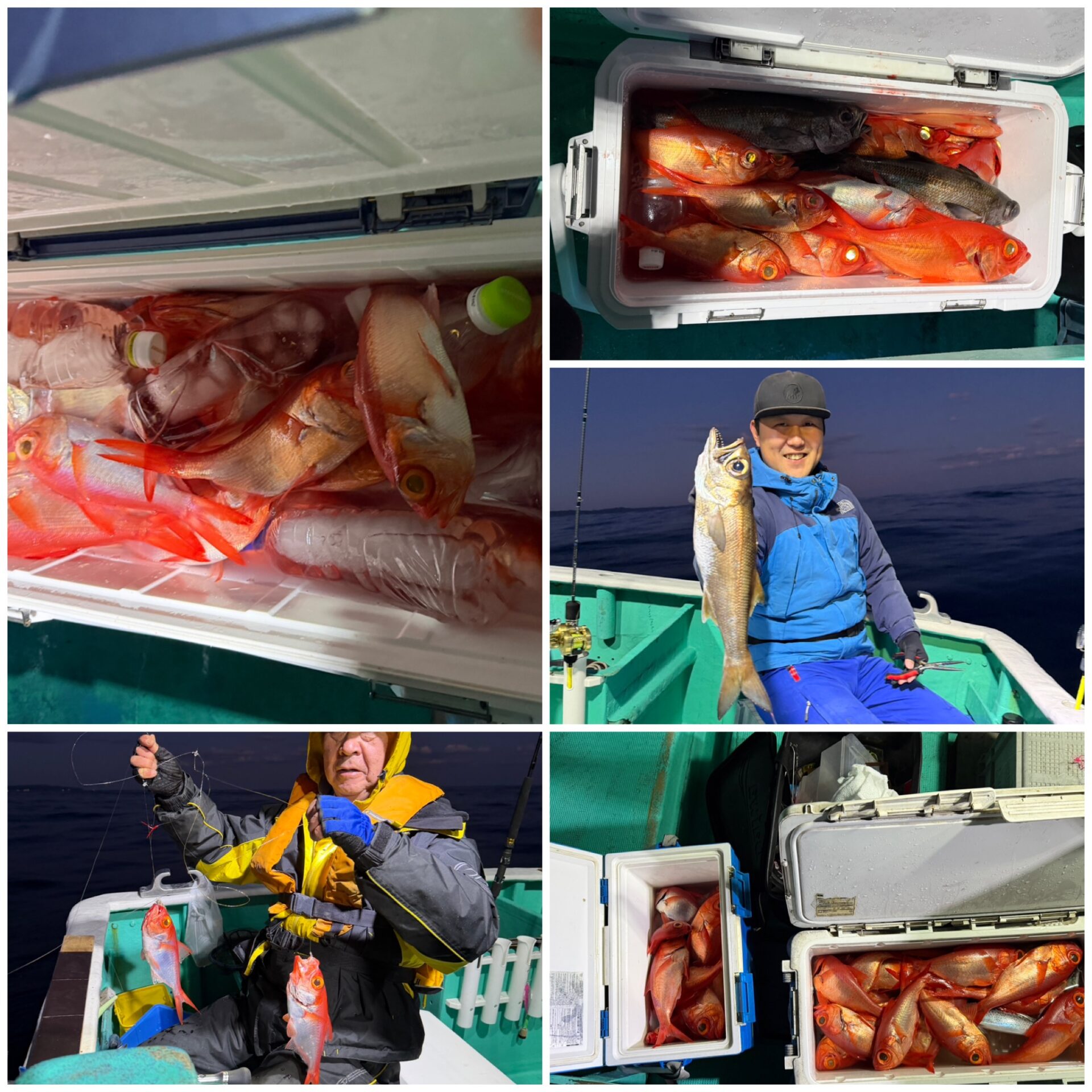 半夜ムツ、キンメ