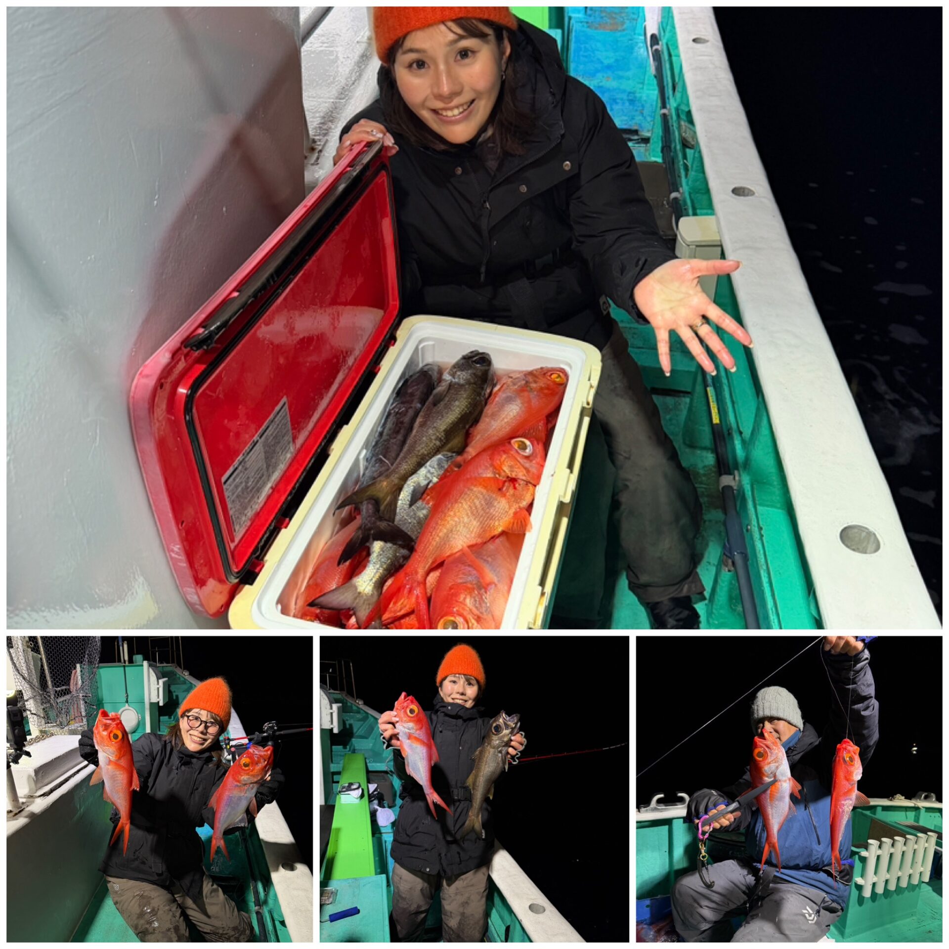 半夜ムツ、キンメ