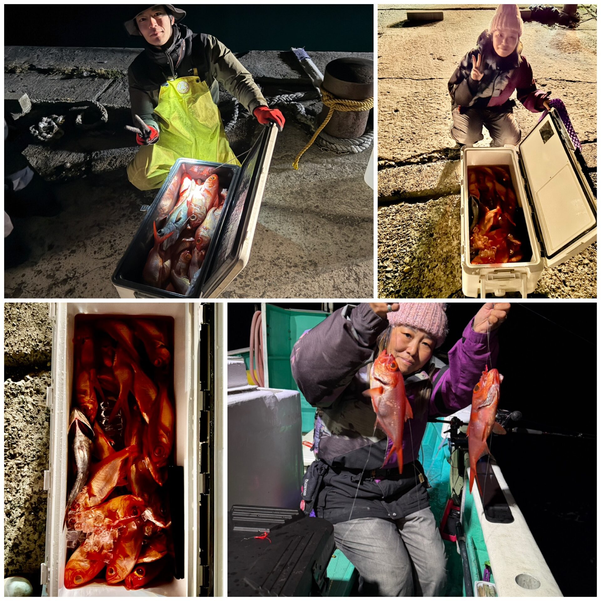 半夜ムツ、キンメ